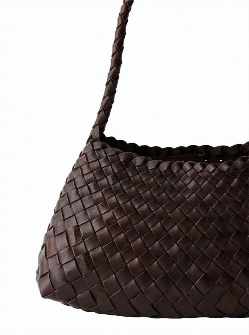 Dragon Diffusion Woven Buffalo Leather Rosanna Handbag