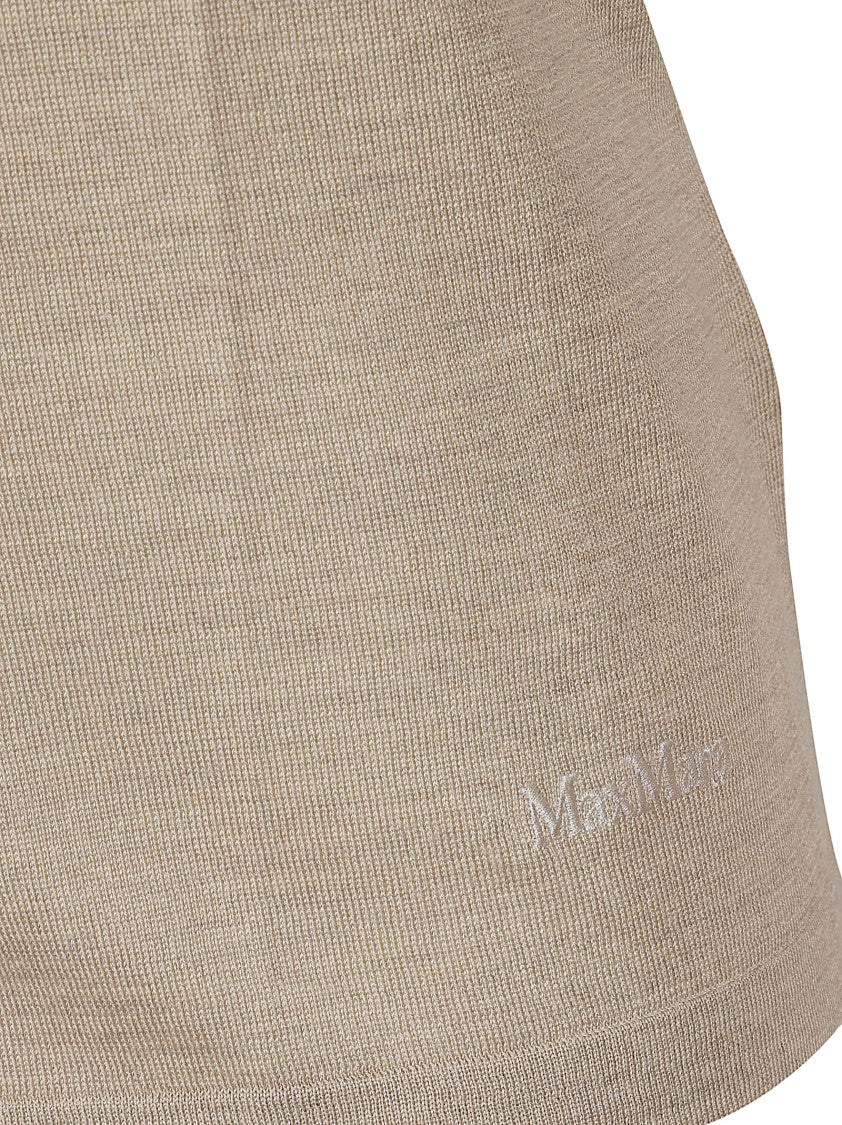 Max Mara Lightweight Button-Front Sweater With Soft Collar And Ribbed Accents