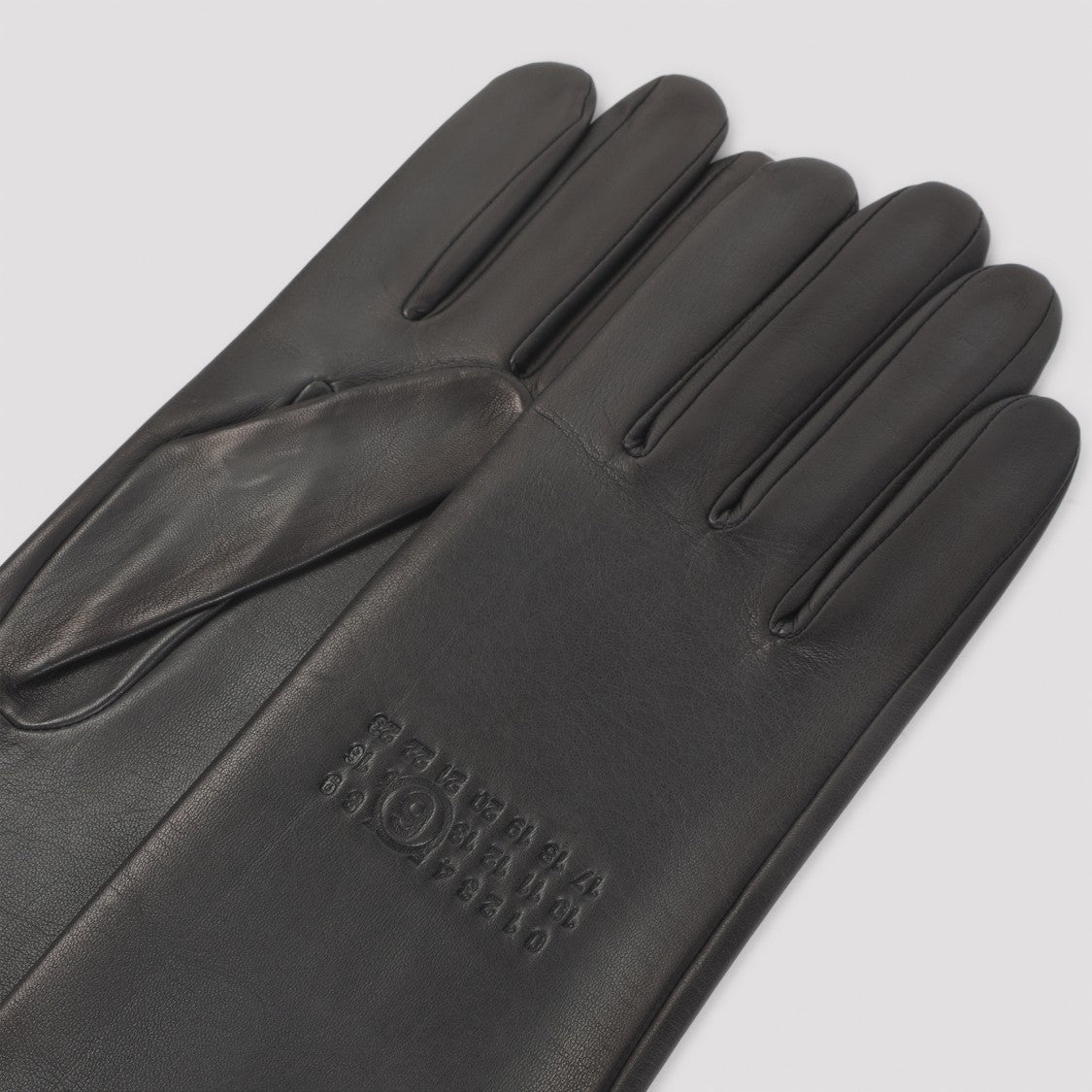 Mm6 By Maison Margiela Grey Ovine Leather Gloves