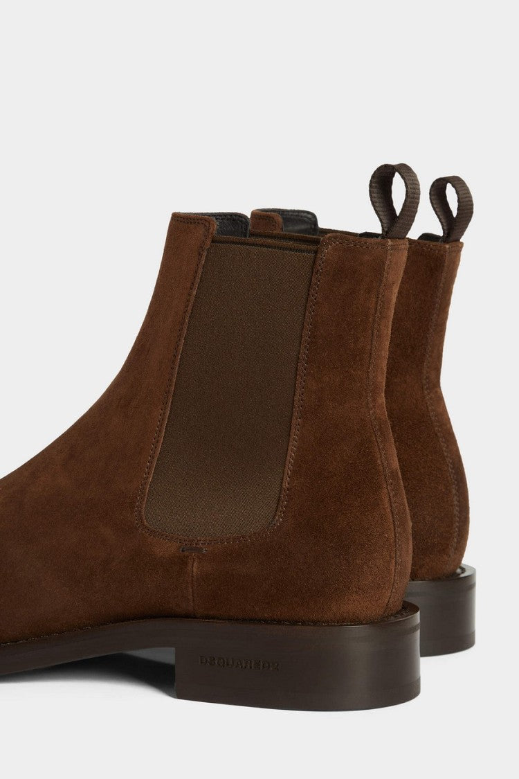 Dsquared2 Brown Suede Chelsea Boots