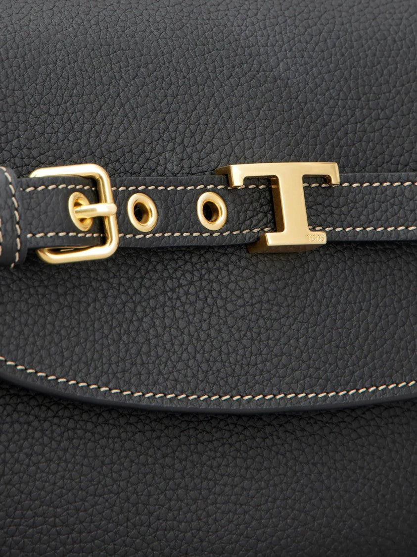 Tod's Semi-Circular Crossbody Bag With Gold Hardware Accents
