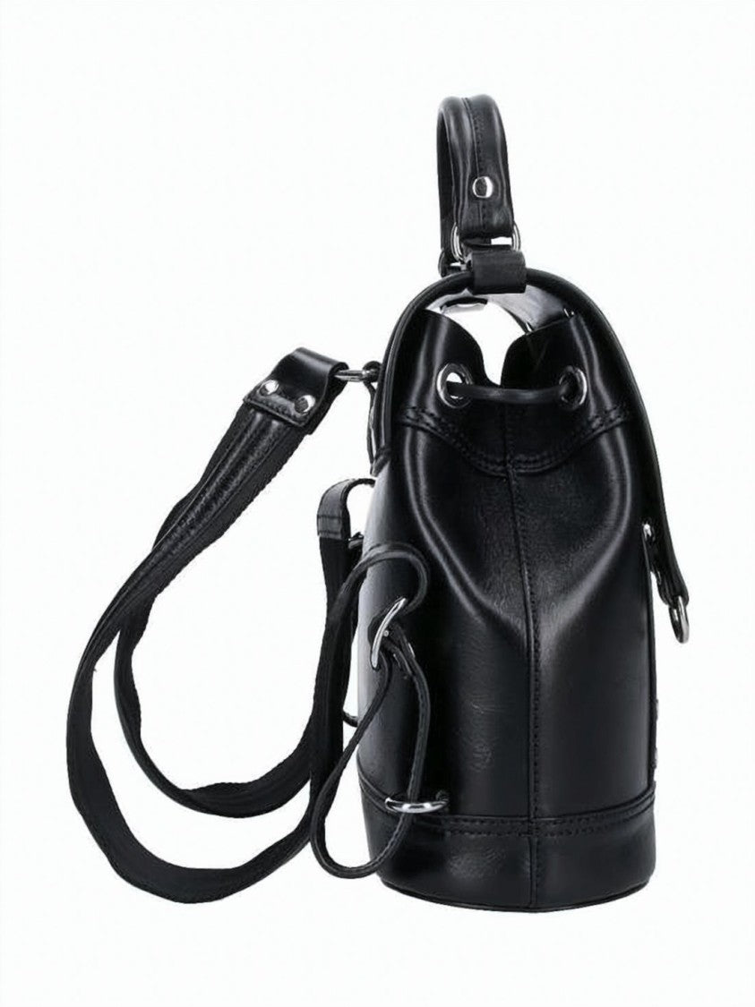 Vivienne Westwood Structured Smooth Leather Backpack With Distinctive Orb Emblem