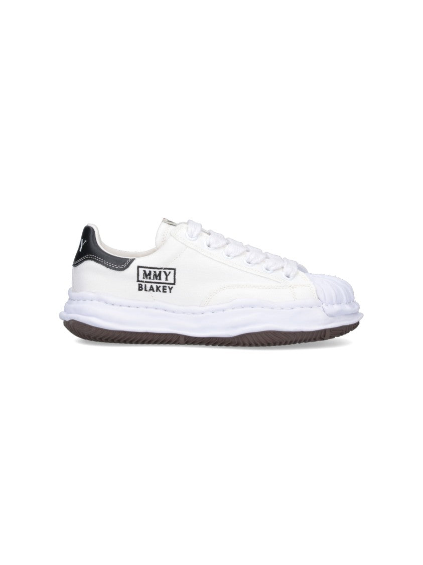 Maison Mihara Yasuhiro White Blakey Low-Top Cotton Sneakers