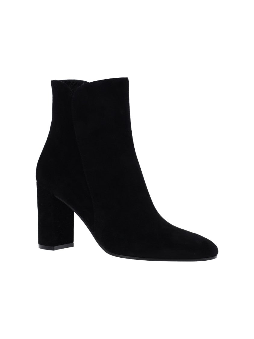 Gianvito Rossi Black Suede Lisa Ankle Boots