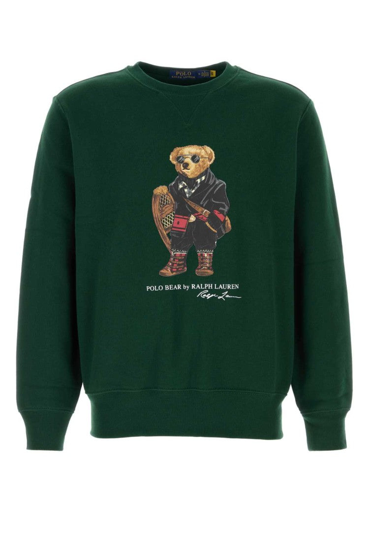 Polo Ralph Lauren Bottle Green Cotton Sweatshirt