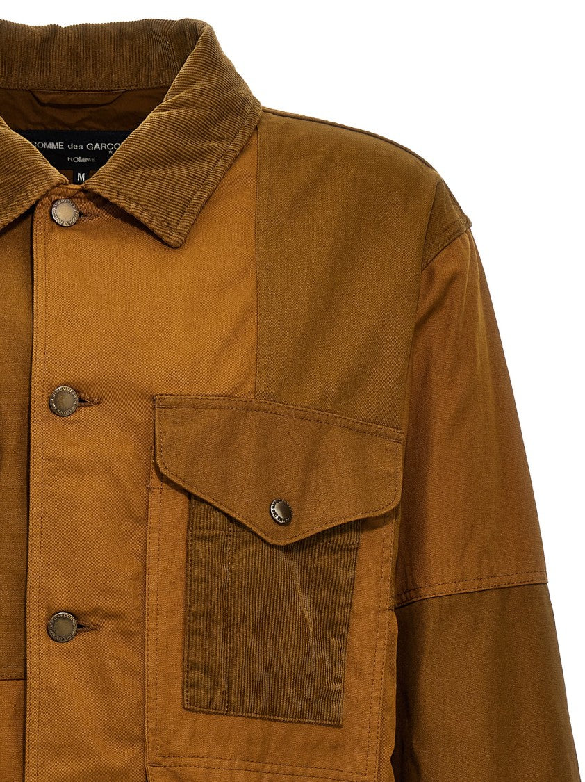 Comme Des Garçons Ribbed Velvet Insert Canvas Jacket