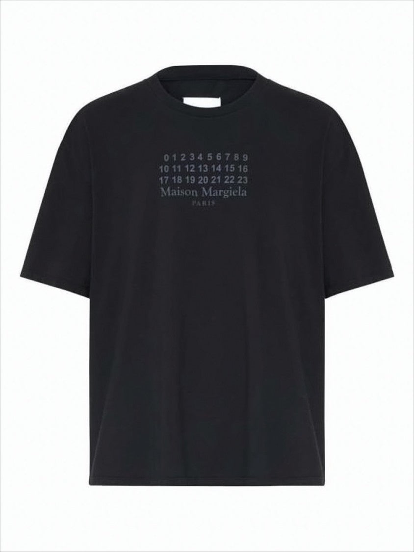 Maison Margiela Loose Fit Minimalist T-Shirt With Printed Logo