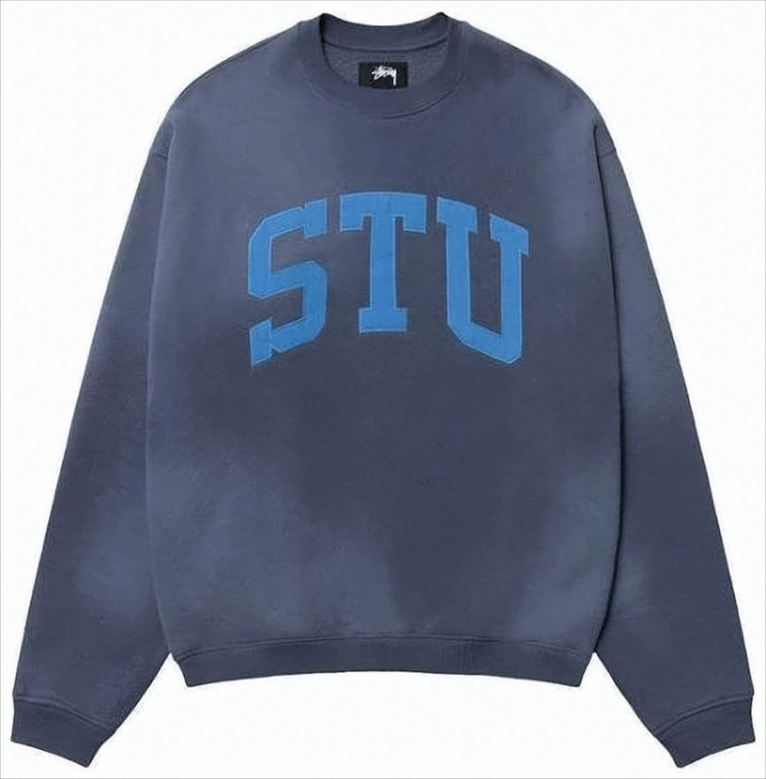 Stussy Ribbed Cuff Long-Sleeve Sweatshirt With Bold Logo
