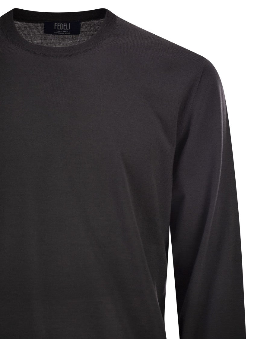 Fedeli Argentina - Crew-Neck Sweater In Superfine Wool