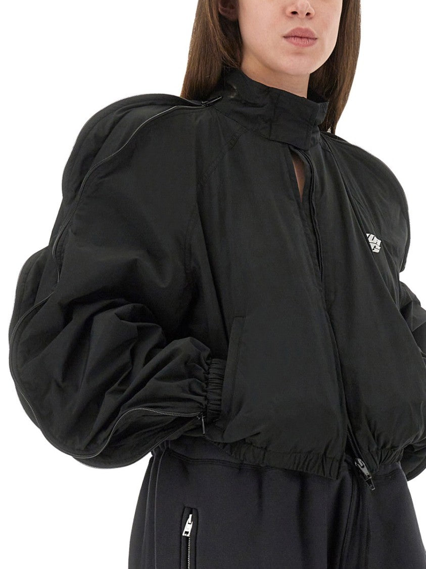T By Alexander Wang Cropped Black Puffer Jacket