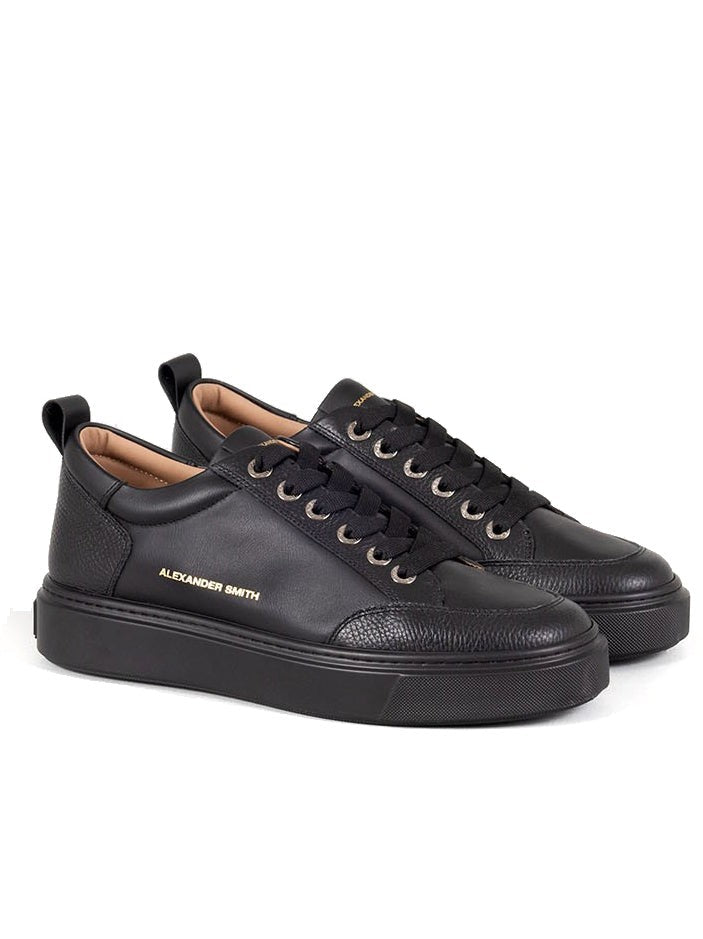 Alexander Smith Black Trainers With Smooth Leather