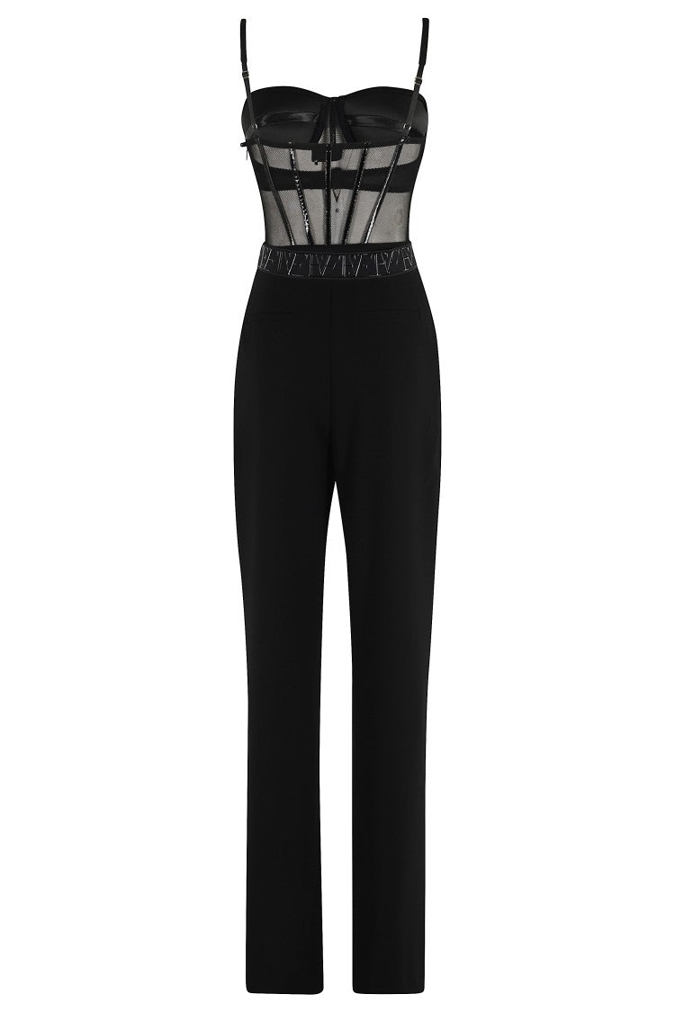 Elisabetta Franchi Tailored Jumpsuit With Corset Bodice