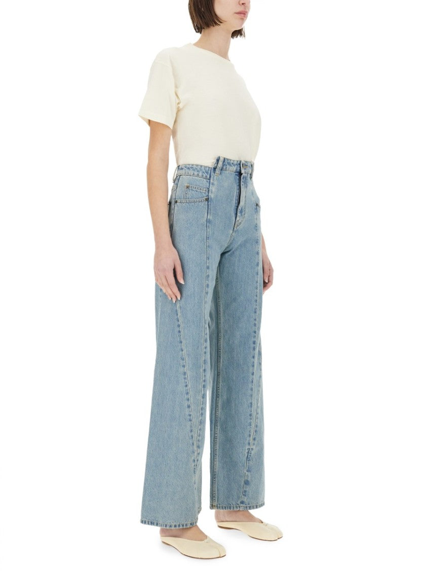 Maison Margiela Wide-Leg Denim Jeans With Unique Panel Effect