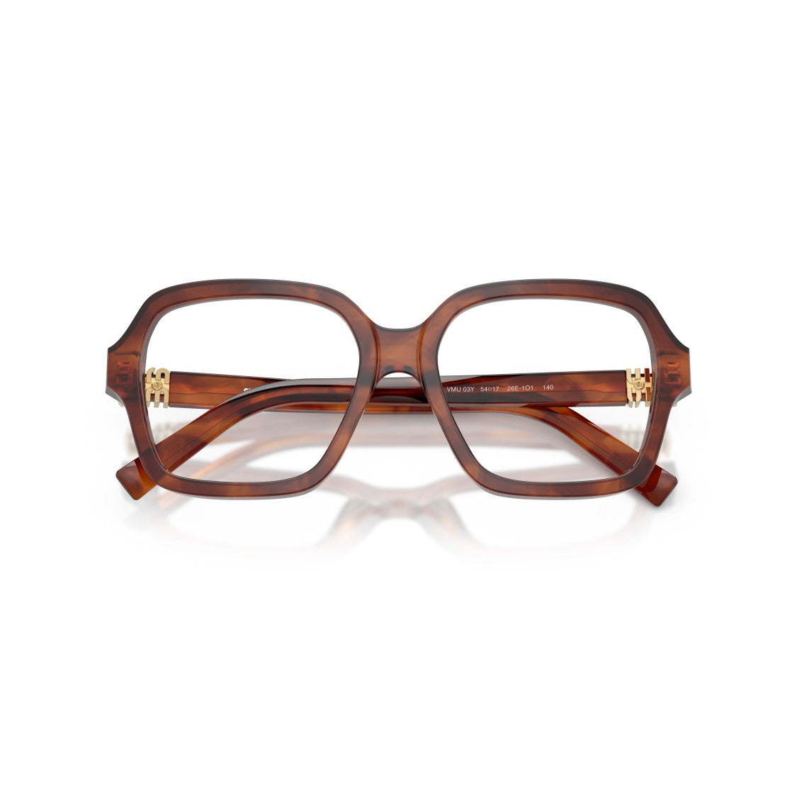 Miu Miu 0Mu 03Yv Oversized Tortoiseshell Square Frame Eyeglasses