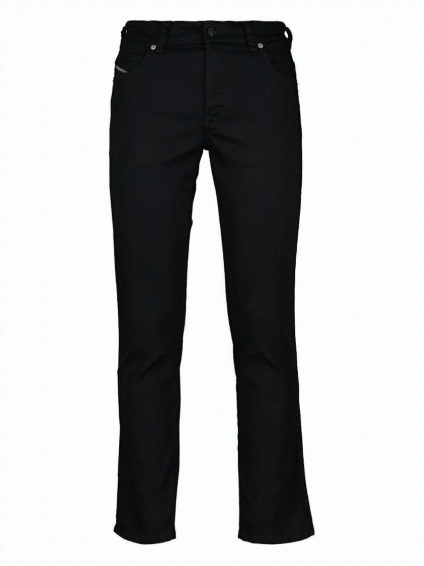 Diesel Straight-Leg Black Denim Pants