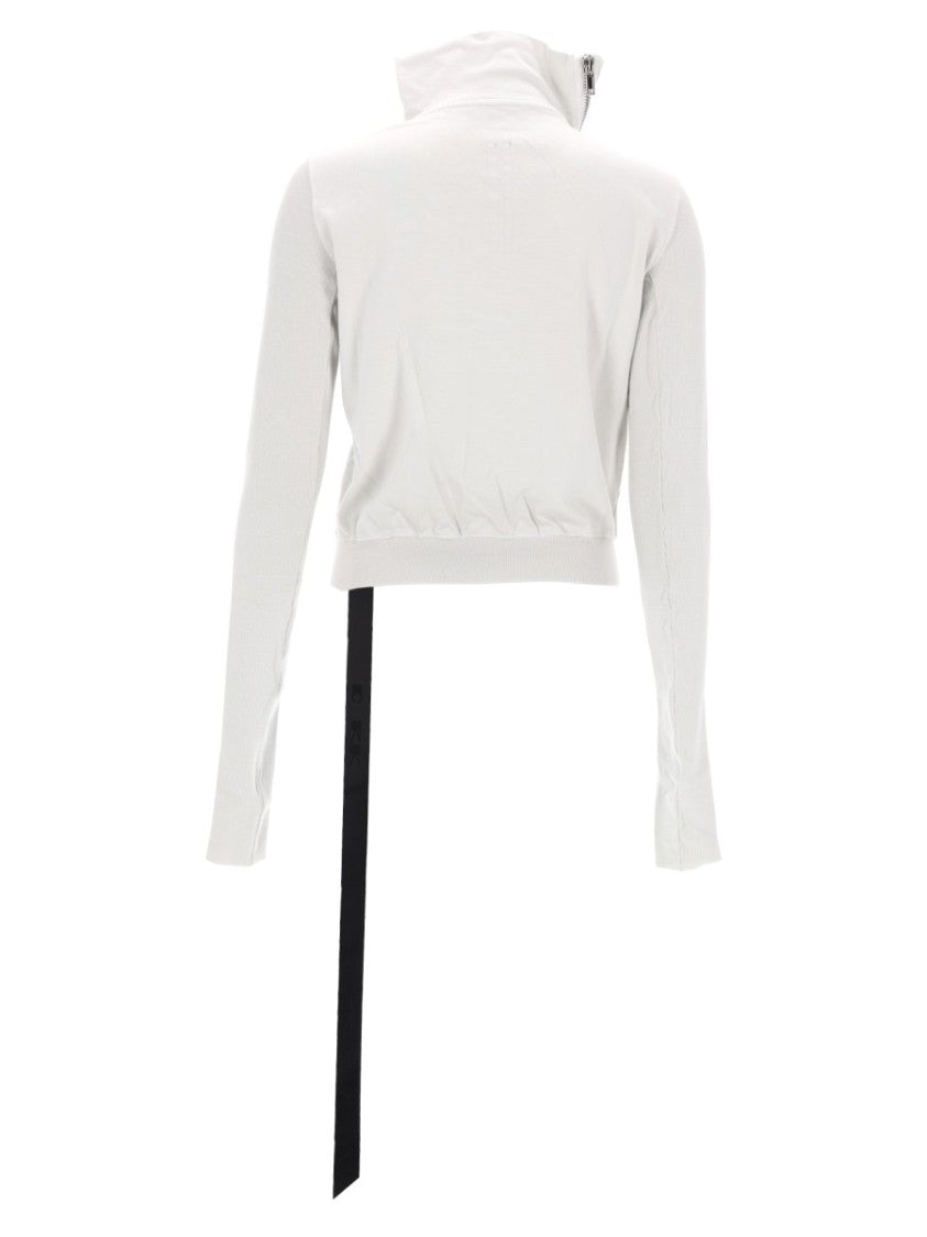 Drkshdw By Rick Owens Mountain Sweat Asymmetrical Funnel Neck Cotton T-Shirt