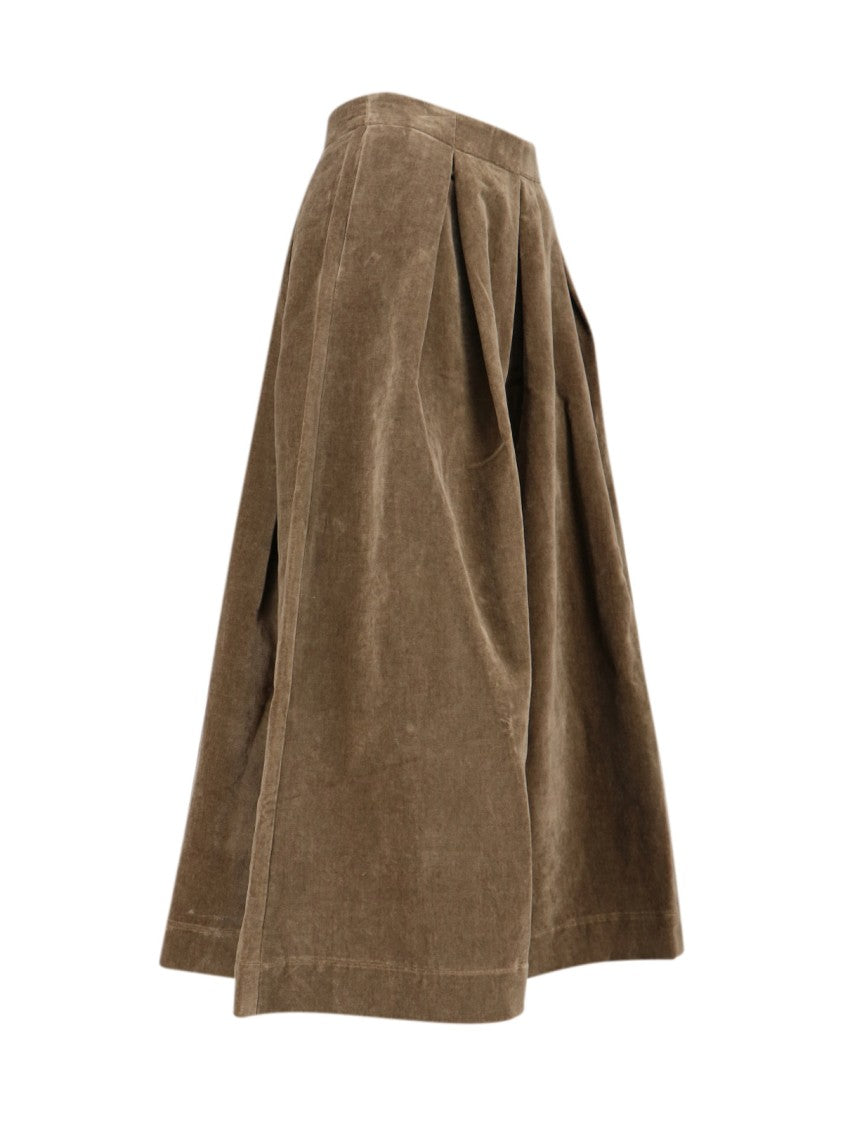 Uma Wang Knee-Length A-Line Skirt With Pleated Detail