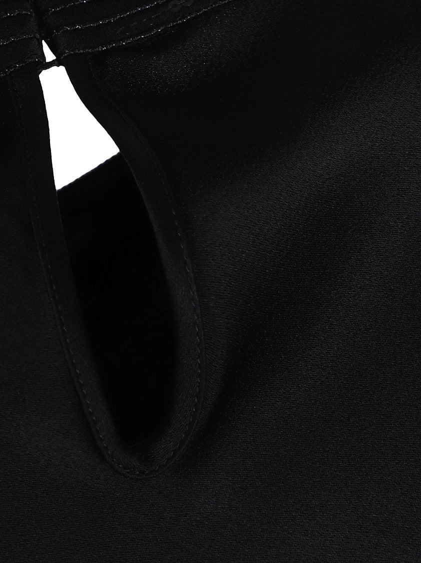 Antonelli Minimalist Black Maxi Dress With Keyhole Detail