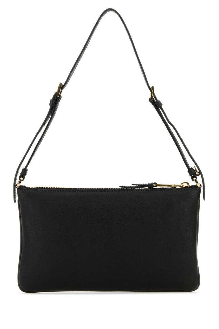 Prada Rectangular Black Calf Leather Crossbody Bag