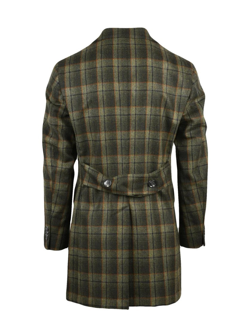Luigi Bianchi Green Wool-Cashmere Coat
