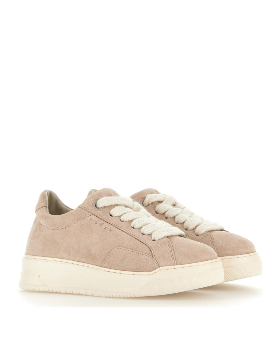 Hogan Minimalist Suede Low-Top Sneakers