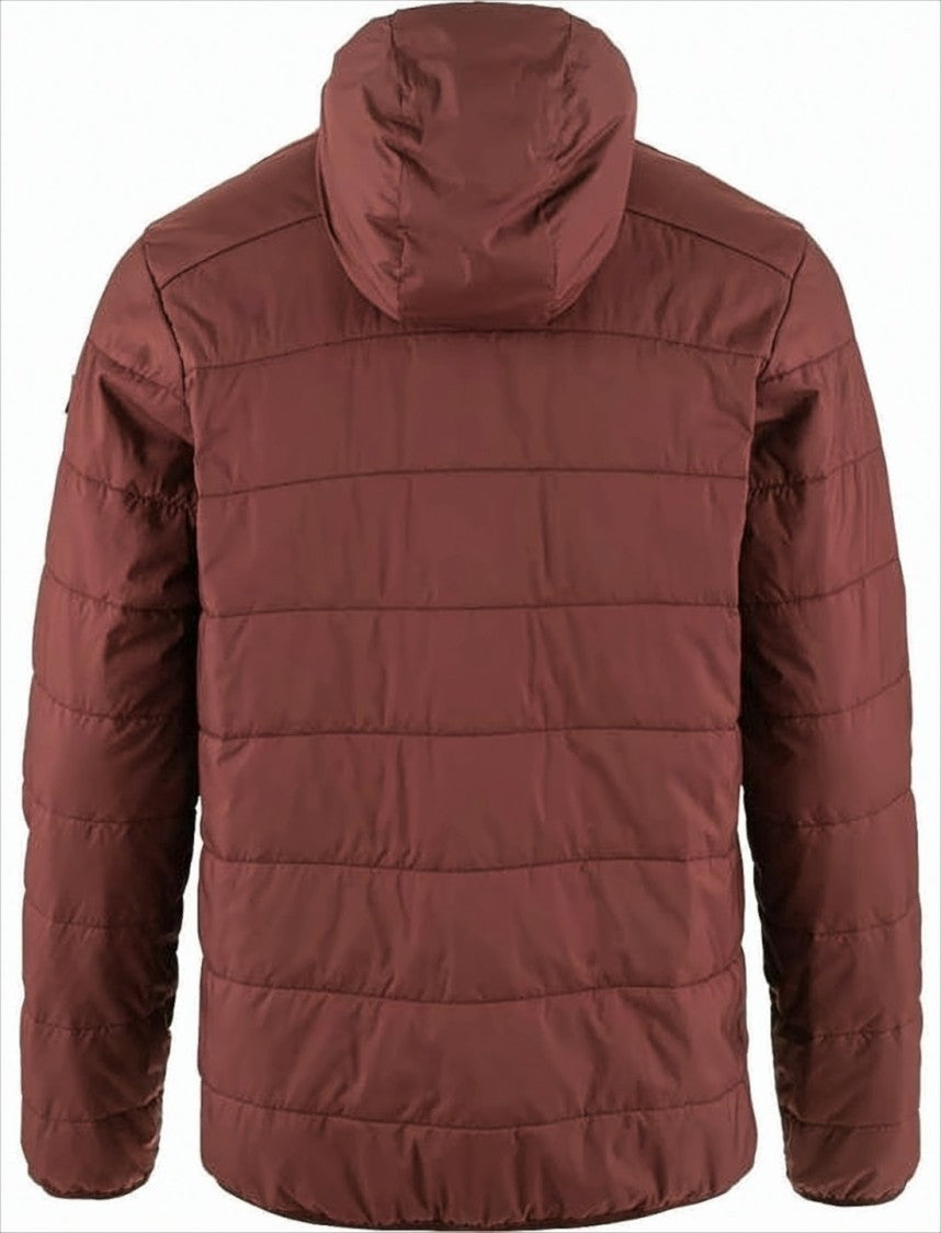 Fjallraven Kanken Padded Burgundy Jacket With Quilted Design And Hood