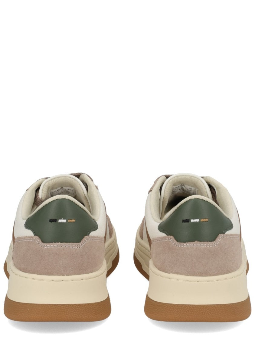 Boss Cream Cow Leather Baltimore Sneakers