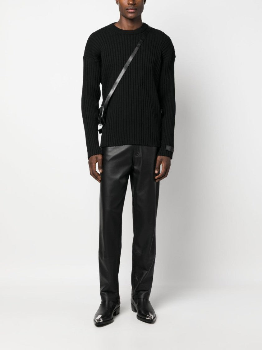 Versace Side-Slit Ribbed Jumper