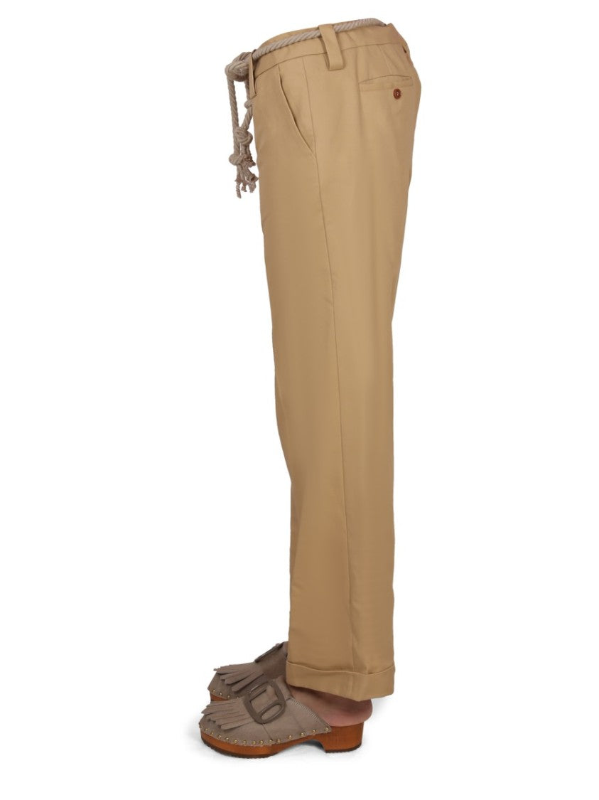 Jejia Straight-Leg Pants With Rope Belt Detail
