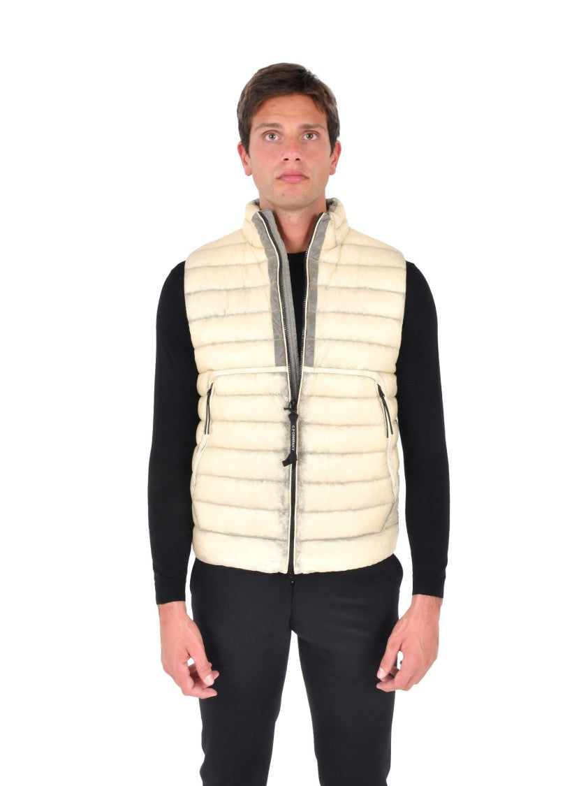 C.P. Company Sleeveless Padded Jacket With High Collar