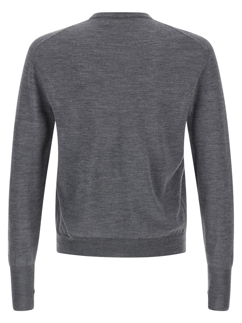 Ma'ry'ya Fine Knit Sweater In Merino, Silk, And Cashmere Blend