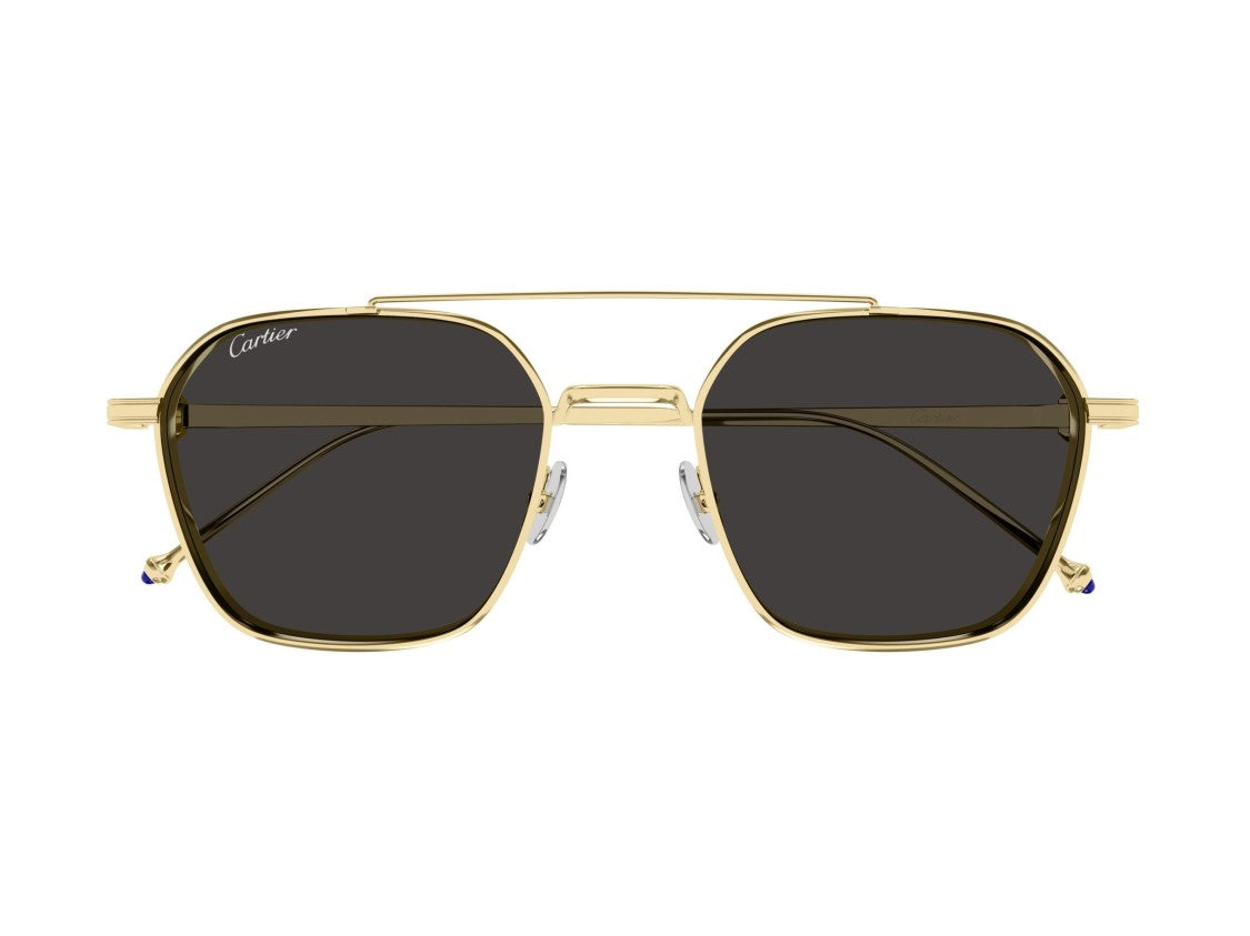 Cartier Gold Ct0618s Titanium Geometric Sunglasses
