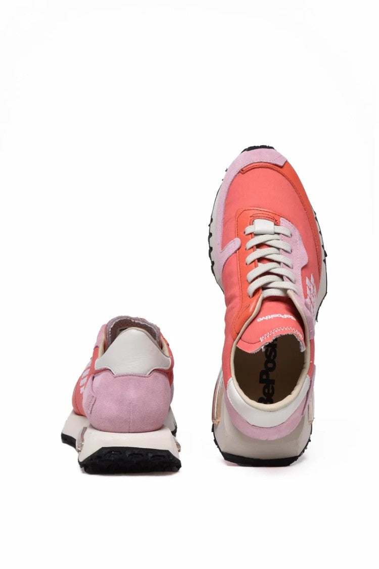 Be Positive Leather/Polyester Sneakers - Red