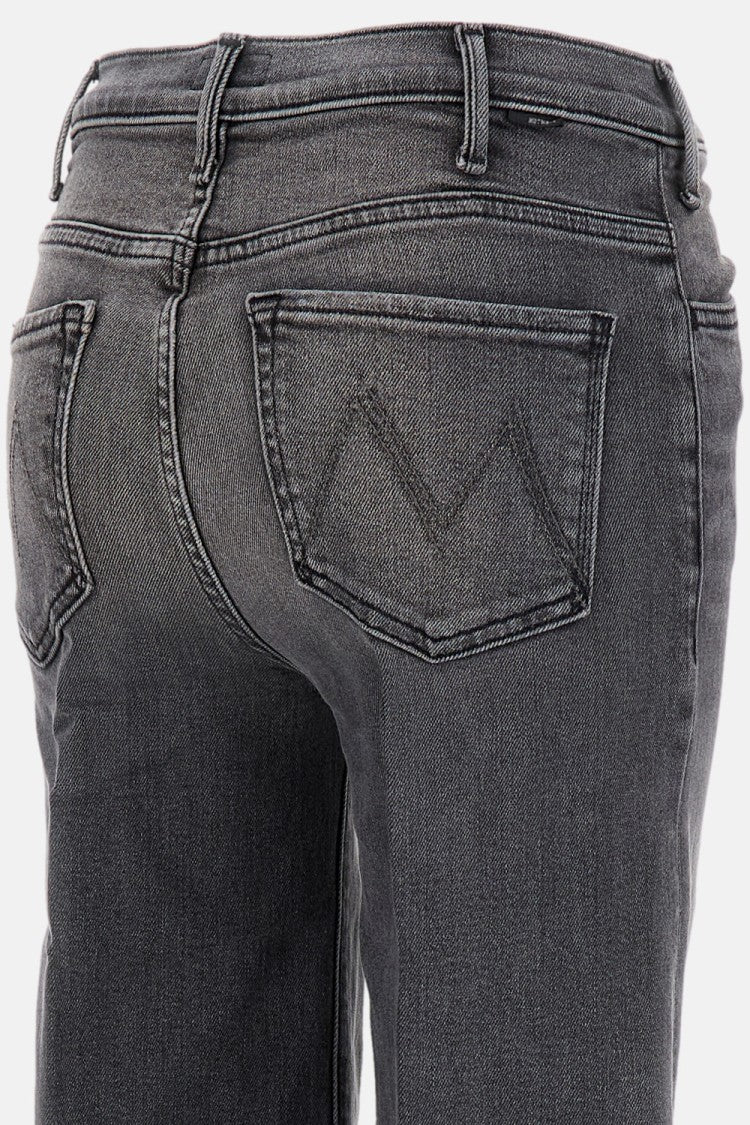 Mother Hustler Roller Sneak Fray Jeans