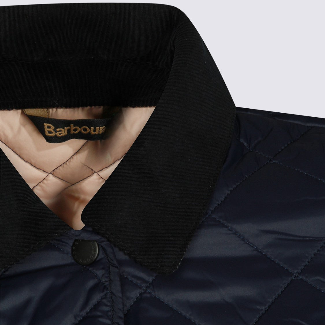 Barbour Quilted Diamond-Pattern Jacket With Corduroy Collar