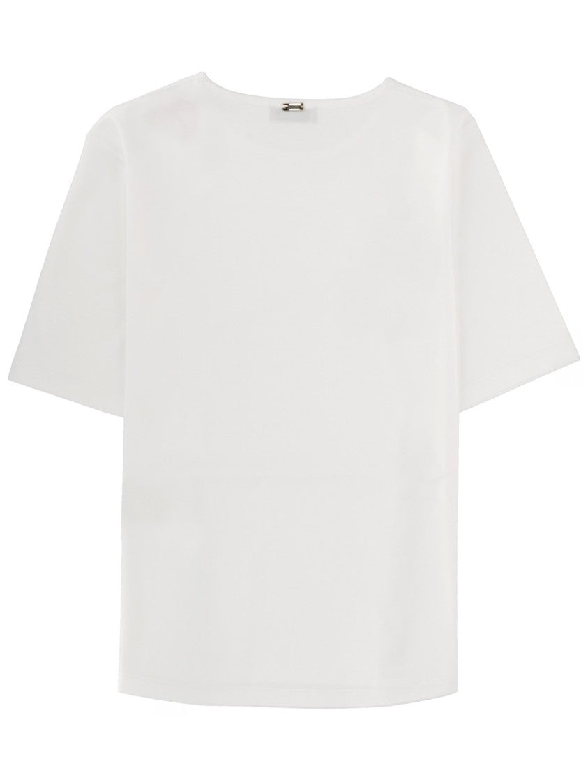 Herno Neutrals Pristine Boxy Crewneck T-Shirt