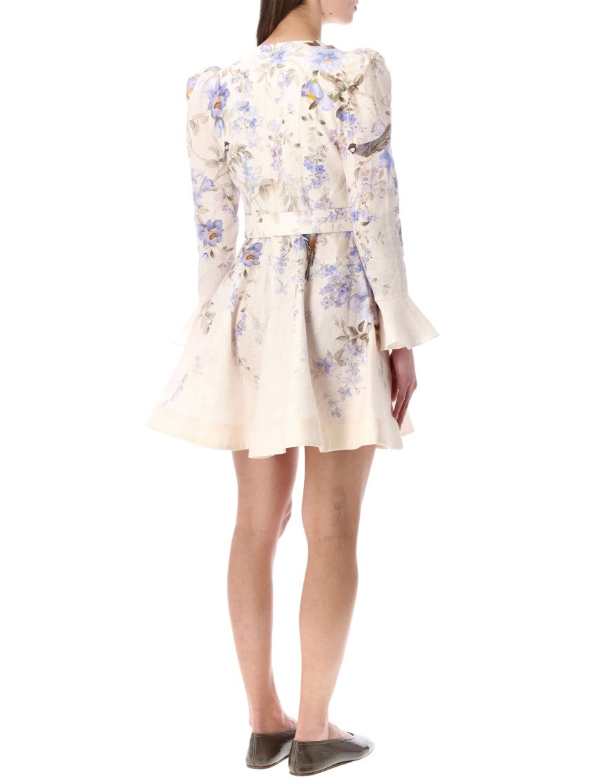 Zimmermann Luna Plunge Mini Dress