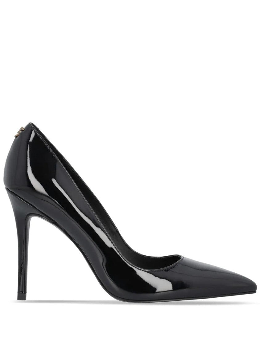 Pinko Black Juliette Glossy Stiletto Pointed-Toe Pumps