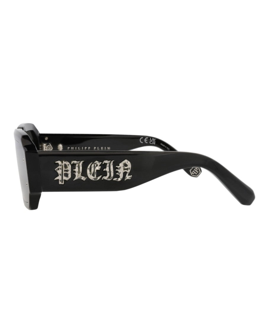 Philipp Plein Bold Square-Frame Acetate Sunglasses With Saddle Nose Bridge