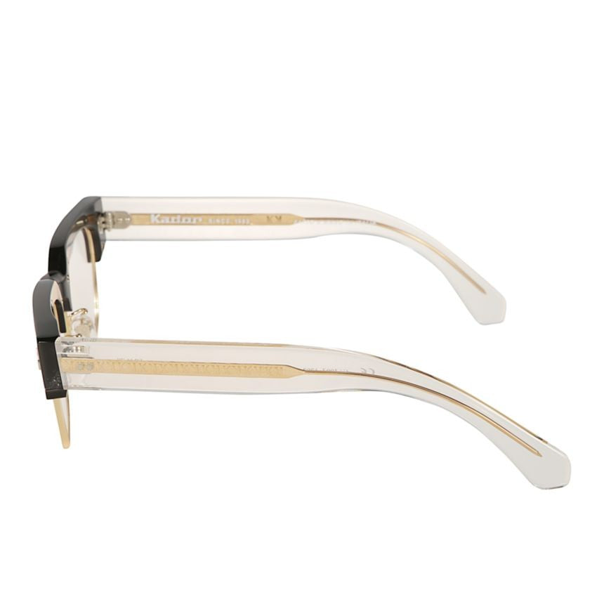 Kador Tobako Cm Bold Rectangular Sunglasses With Subtle Gold Accents