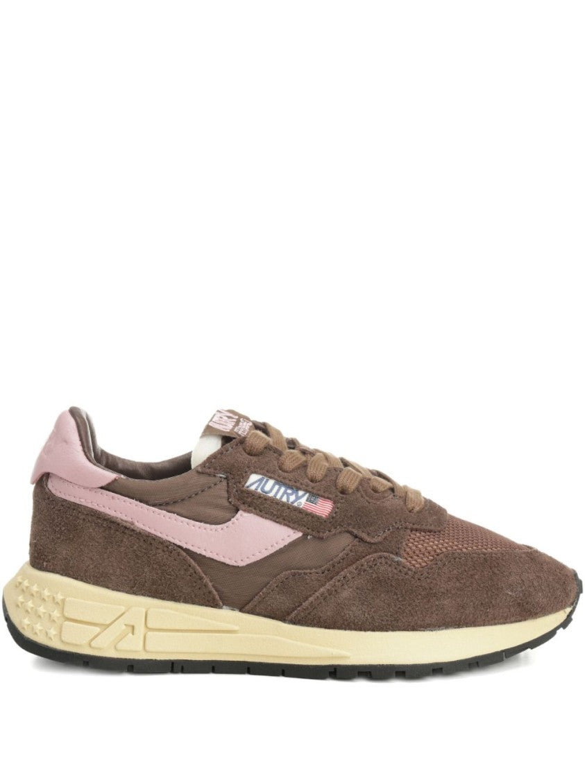 Autry Retro-Inspired Brown Suede Sneakers With Chunky Sole