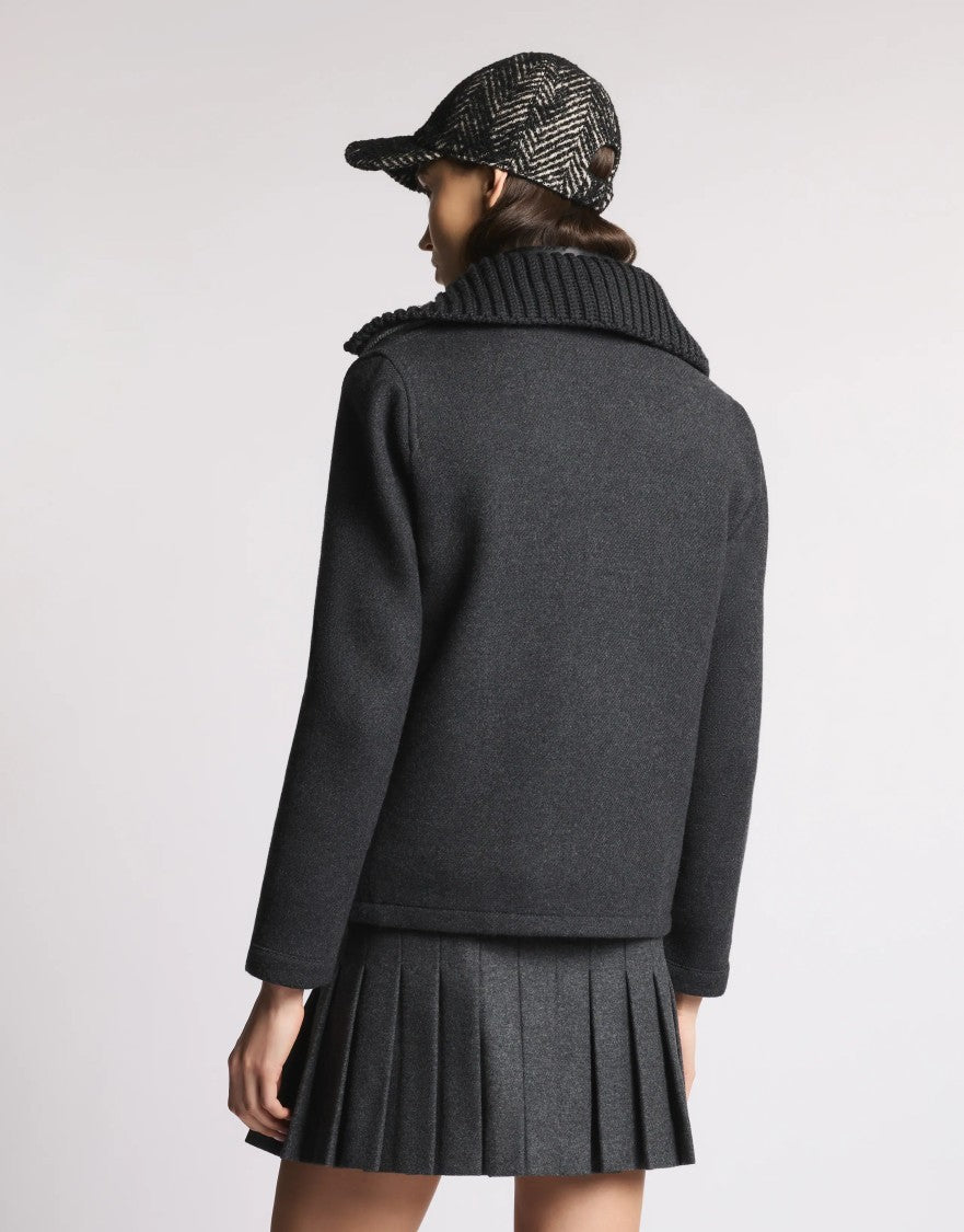 Fay Three-Hook Unlined Wool Jacket With Design