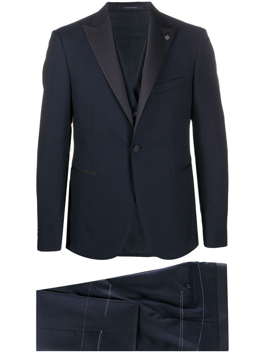 Tagliatore Tailored Three-Piece Suit In Virgin Wool