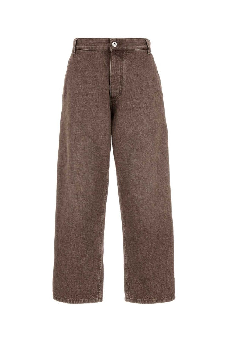 Bottega Veneta Mud Denim Wide-Leg Jeans
