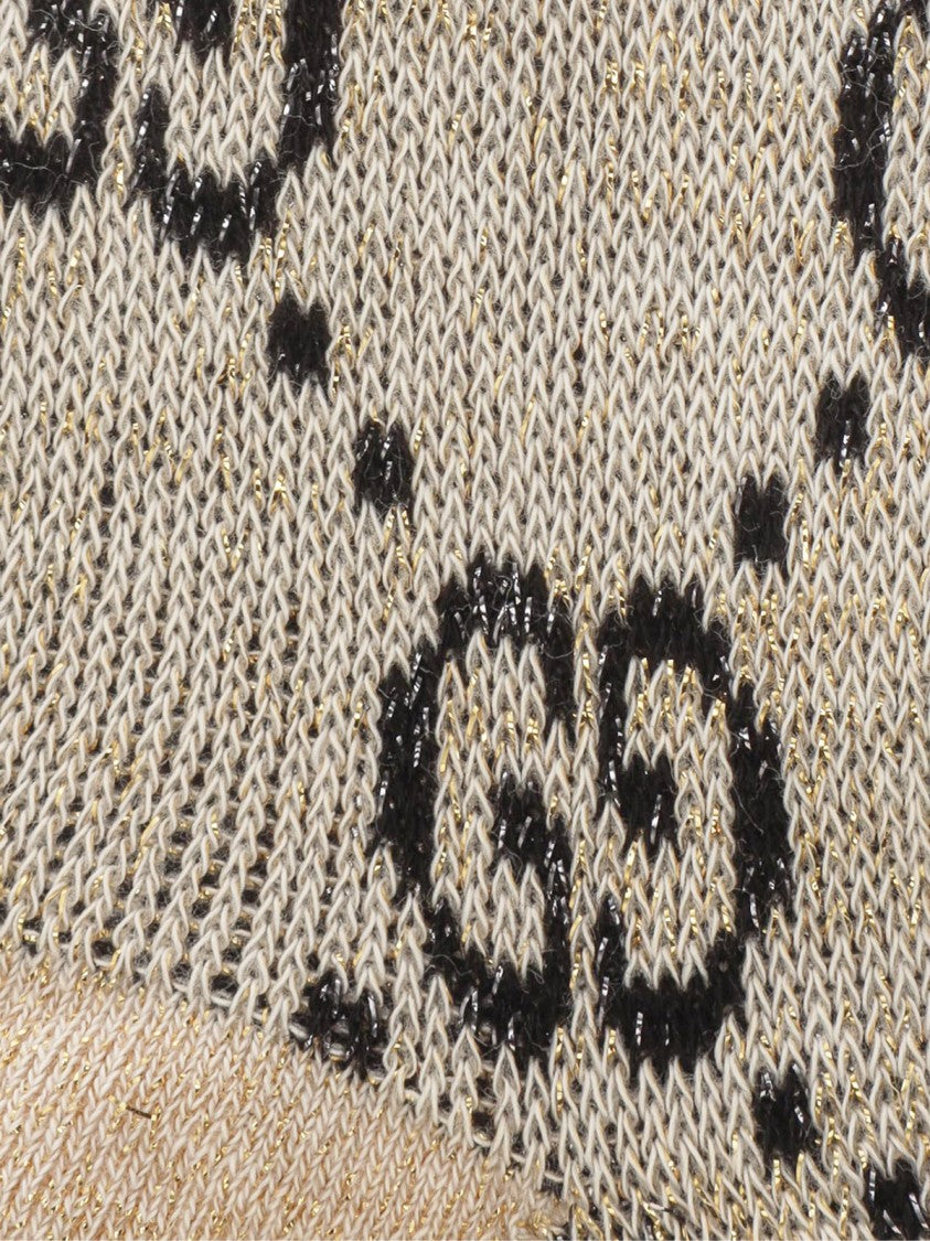 Gucci Gg Logo Lame Long Socks