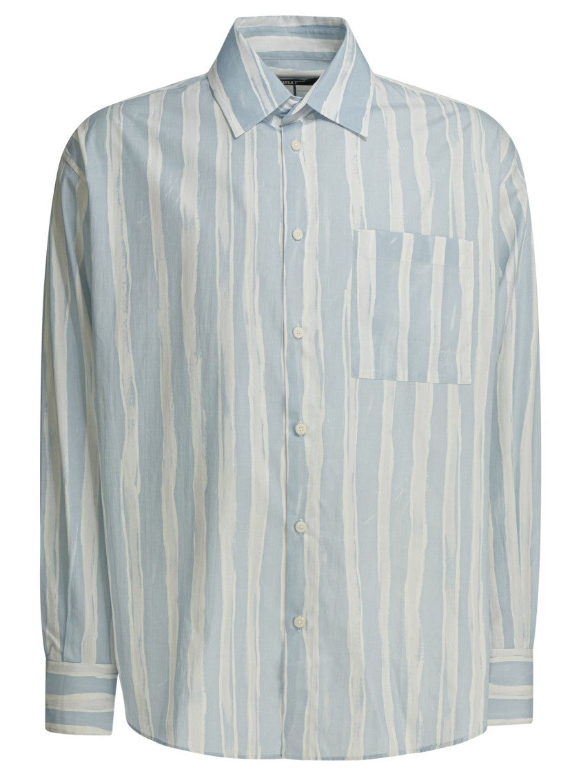 Jacquemus Vertical Stripe Casual Shirt With Classic Collar