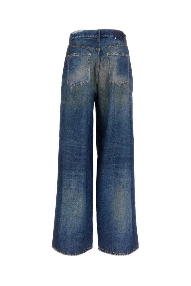 Golden Goose Straight-Leg Blue Jeans With Five-Pocket Design