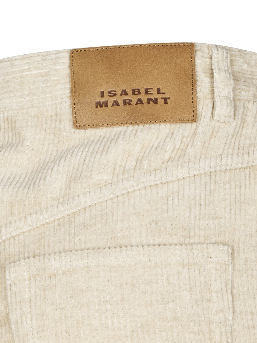 Isabel Marant Étoile Textured Straight-Leg Trousers With Cropped Length