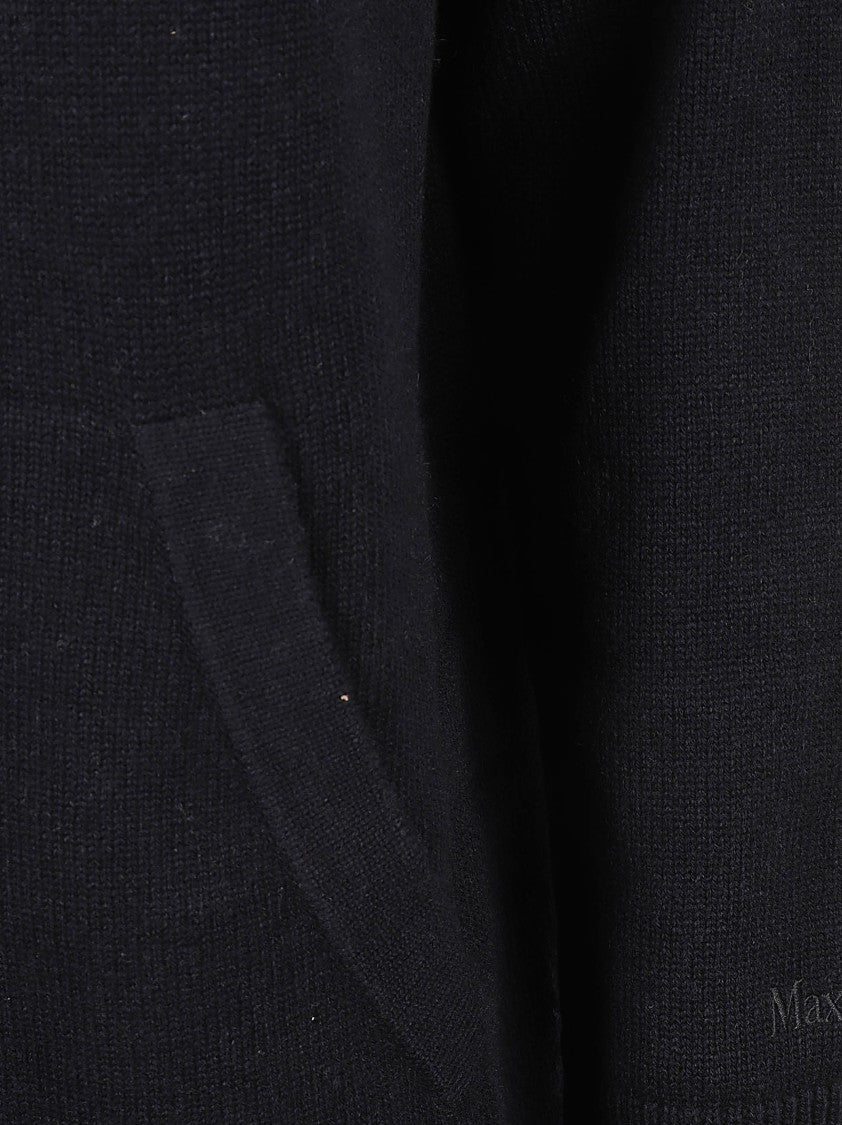 Max Mara Relaxed Fit Black Dress With Hood