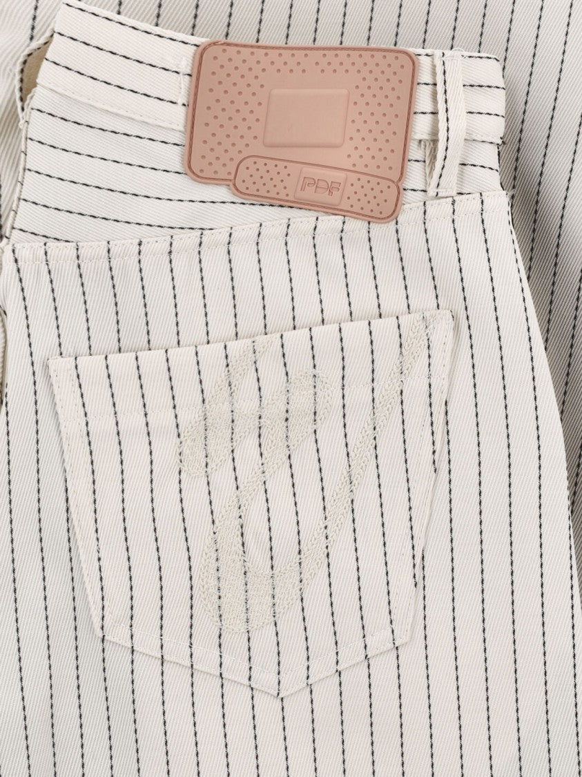 Pdf Black Two-Tone Pinstripe Cropped Trousers